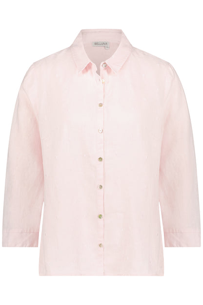 Belluna Bianco  linnen blouse rose