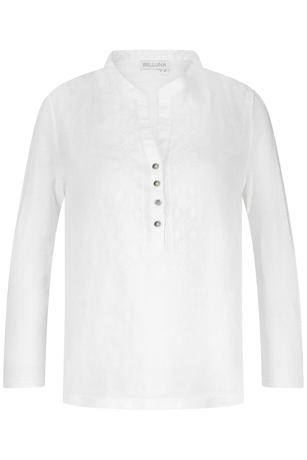 Belluna Luna linnen blouse blanc