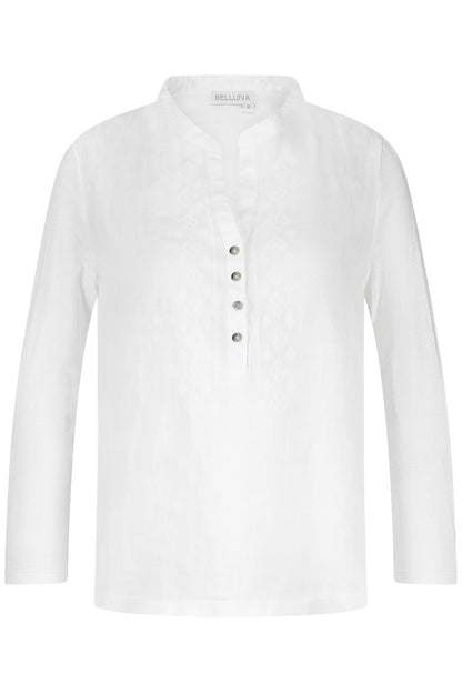 Belluna Luna linnen blouse blanc