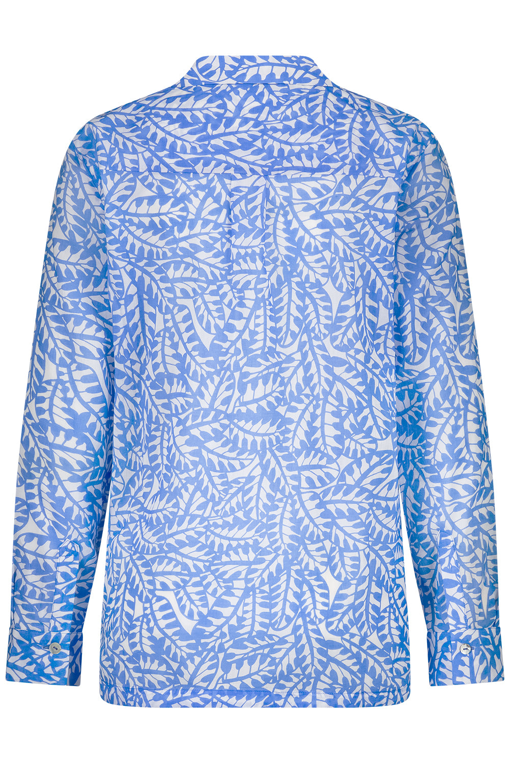 Belluna Moni blouse print leaves kobalt