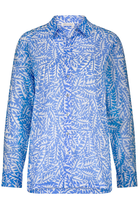 Moni Print Blumenblau