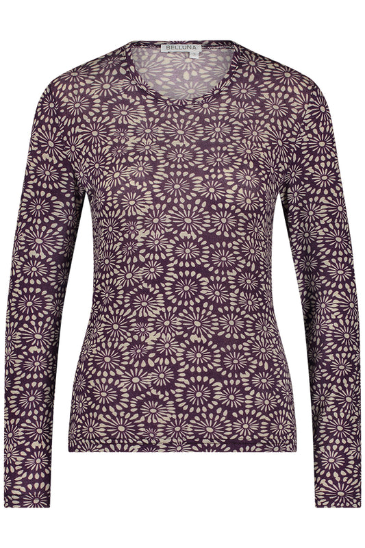 Sublime T-shirt ronde hals print prune flower